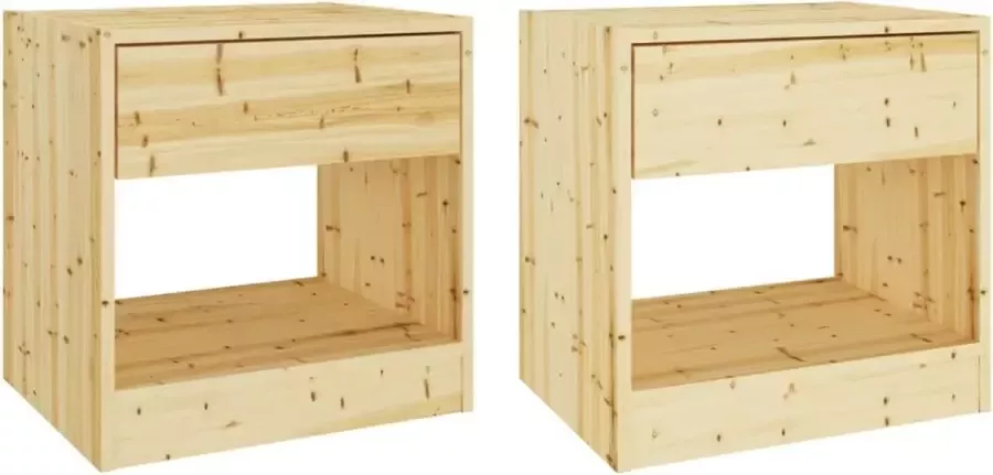 Maison Exclusive Nachtkastjes 2 st 40x31x40 cm massief vurenhout