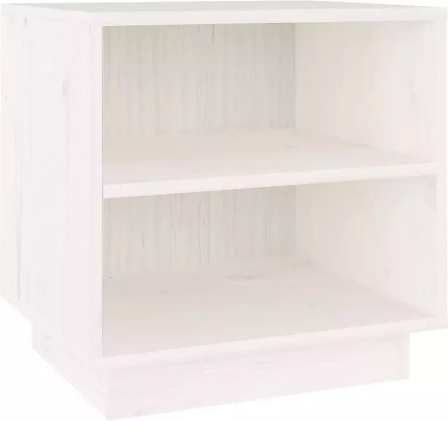 Maison Exclusive Nachtkastjes 2 st 40x34x40 cm massief grenenhout wit