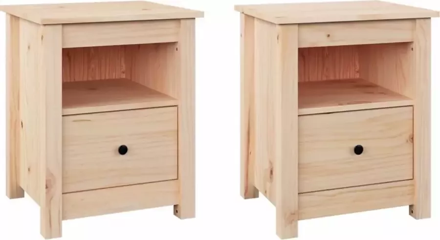 Maison Exclusive Nachtkastjes 2 st 40x35x49 cm massief grenenhout