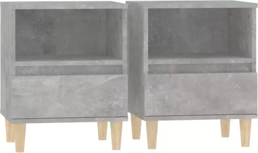 Maison Exclusive Nachtkastjes 2 st 40x35x50 cm betongrijs - Foto 4