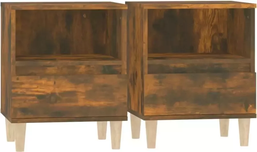 Maison Exclusive Nachtkastjes 2 st 40x35x50 cm gerookt eikenkleurig