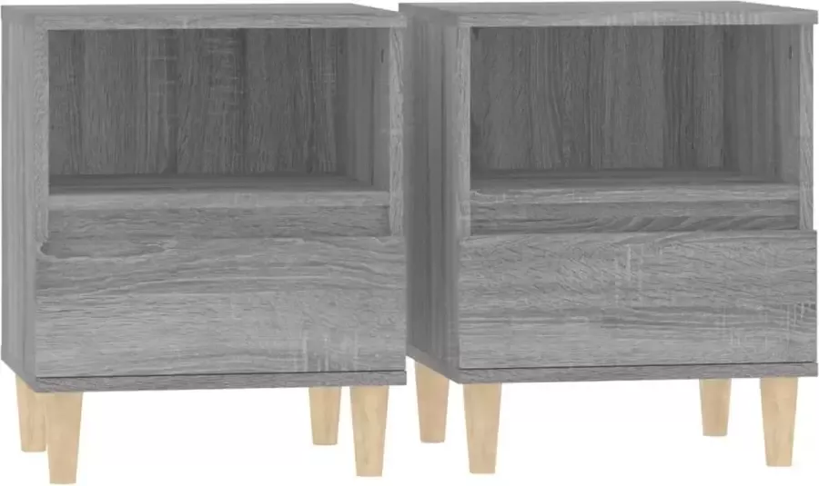 Maison Exclusive Nachtkastjes 2 st 40x35x50 cm grijs sonoma eikenkleurig - Foto 5