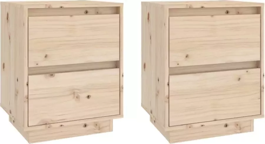 Maison Exclusive Nachtkastjes 2 st 40x35x50 cm massief grenenhout