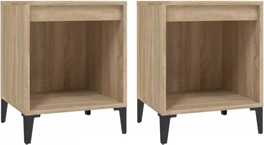 Maison Exclusive Nachtkastjes 2 st 40x35x50 cm sonoma eikenkleurig - Foto 6