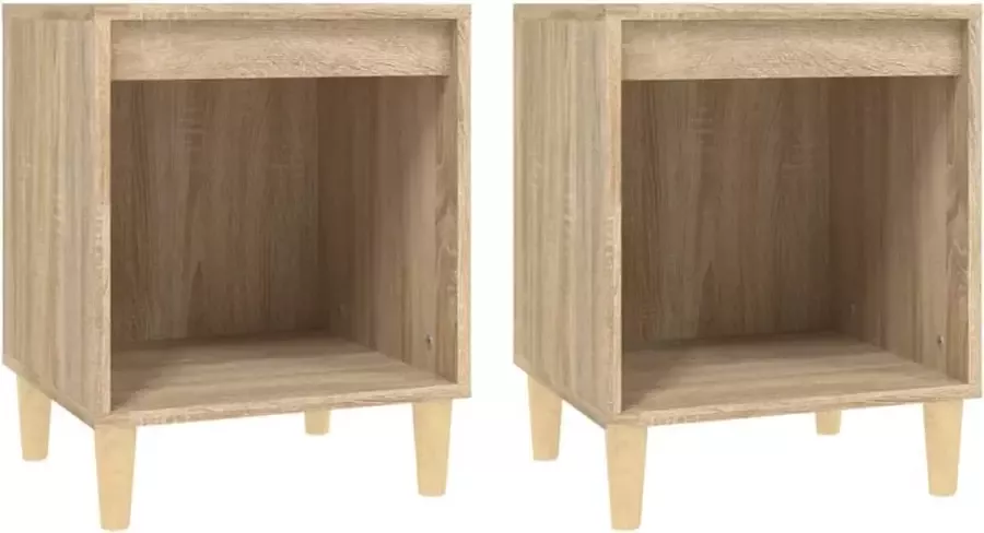 Maison Exclusive Nachtkastjes 2 st 40x35x50 cm sonoma eikenkleurig - Foto 5