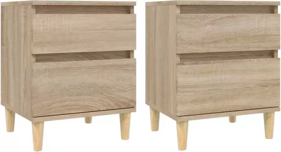 Maison Exclusive Nachtkastjes 2 st 40x35x50 cm sonoma eikenkleurig - Foto 3