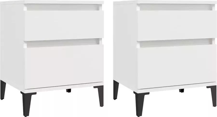 Maison Exclusive Nachtkastjes 2 st 40x35x50 cm wit - Foto 6