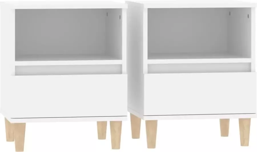 Maison Exclusive Nachtkastjes 2 st 40x35x50 cm wit