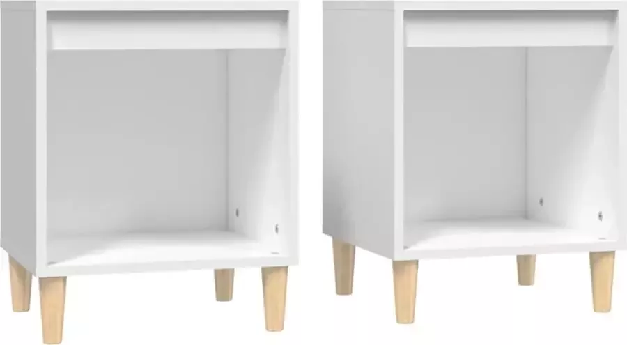 Maison Exclusive Nachtkastjes 2 st 40x35x50 cm wit - Foto 3