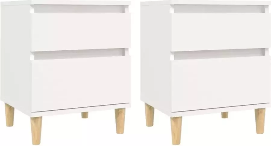 Maison Exclusive Nachtkastjes 2 st 40x35x50 cm wit - Foto 4