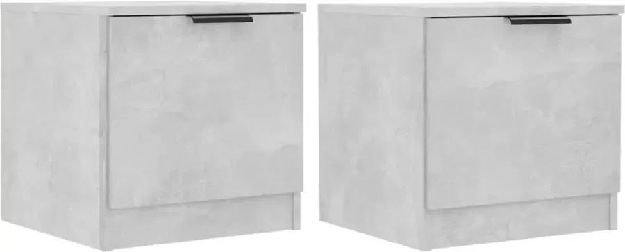 Maison Exclusive Nachtkastjes 2 st 40x39x40 cm betongrijs