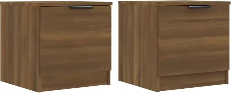 Maison Exclusive Nachtkastjes 2 st 40x39x40 cm bruineikenkleurig