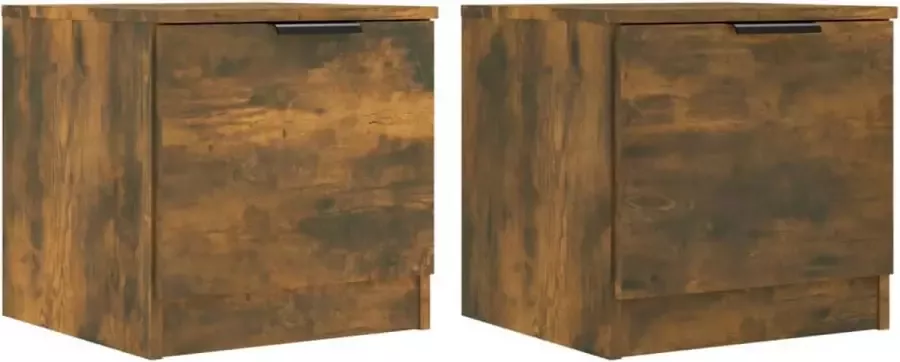 Maison Exclusive Nachtkastjes 2 st 40x39x40 cm gerookt eikenkleurig