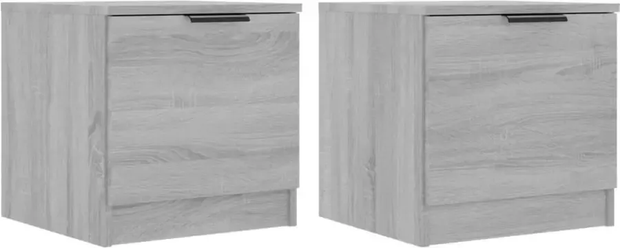 Maison Exclusive Nachtkastjes 2 st 40x39x40 cm grijs sonoma eikenkleurig