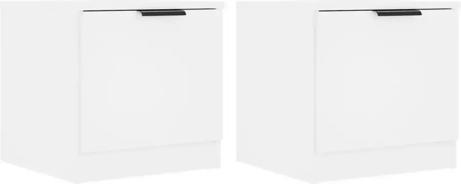 Maison Exclusive Nachtkastjes 2 st 40x39x40 cm wit