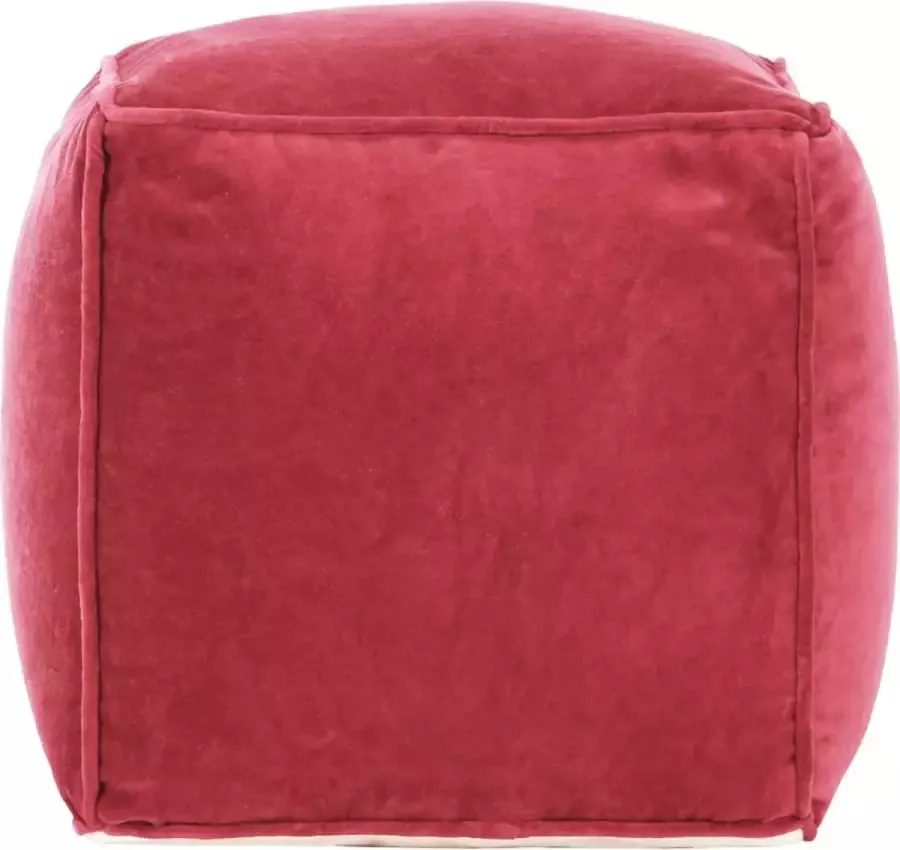 Maison Exclusive Poef 40x40x40 cm katoenfluweel rood