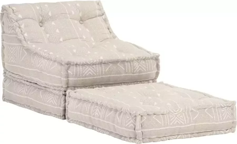 Maison Exclusive Poef modulair stof beige - Foto 4