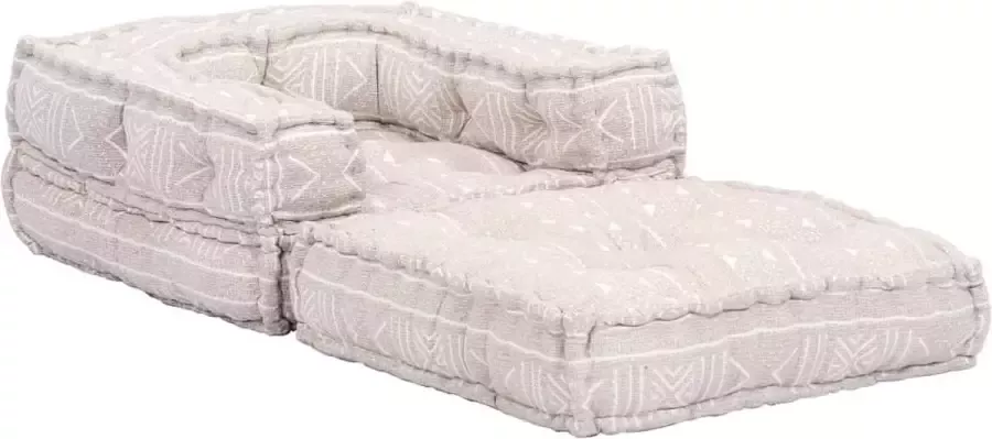 Maison Exclusive Poef modulair stof beige - Foto 3