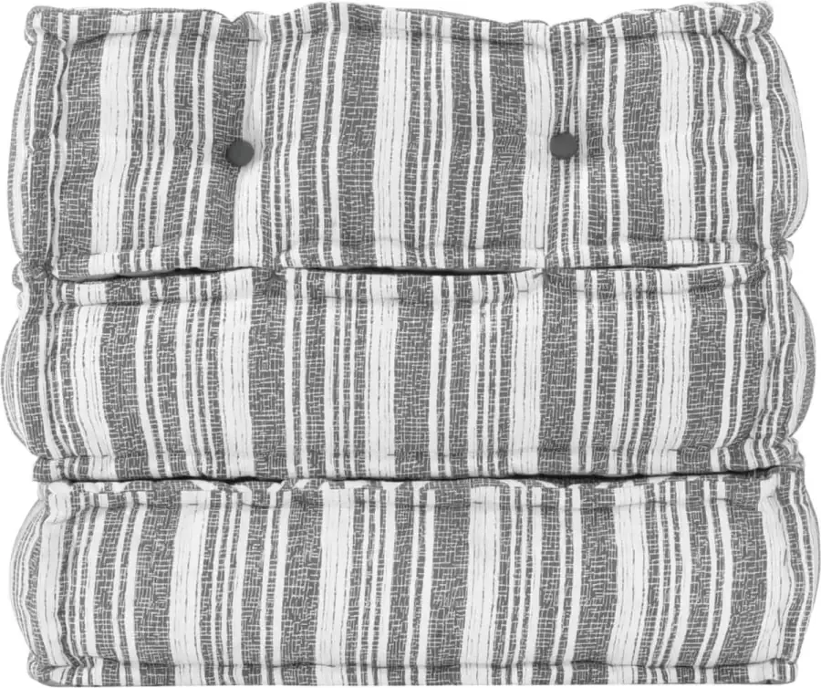 Maison Exclusive Poef modulair stof gestreept grijs