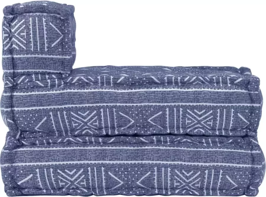 Maison Exclusive Poef modulair stof indigo - Foto 2