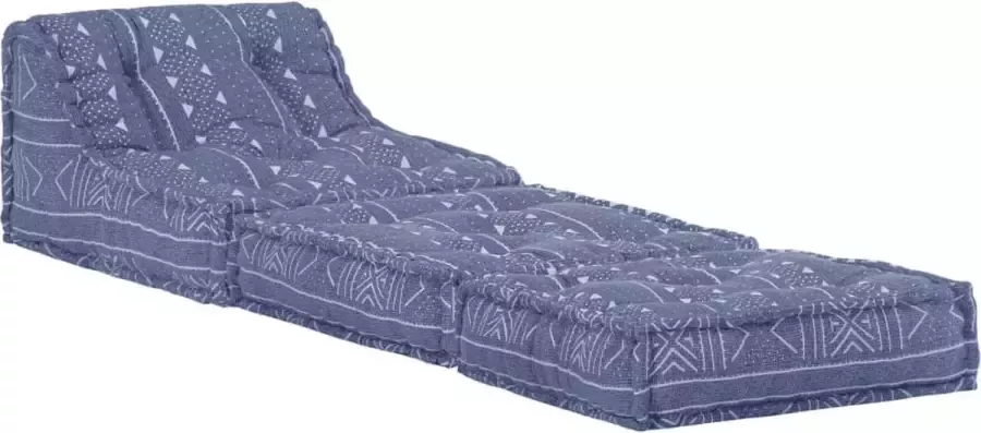 Maison Exclusive Poef modulair stof indigo - Foto 4