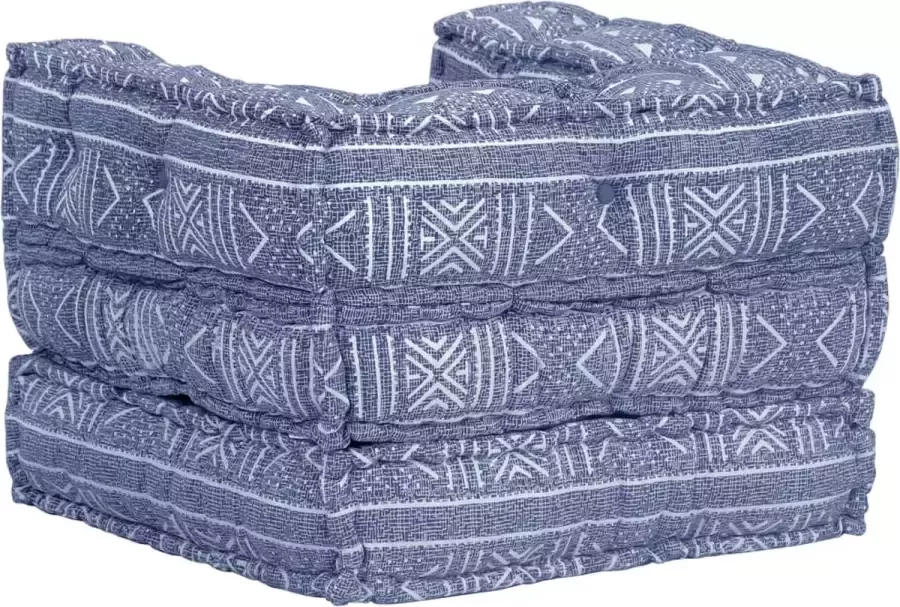 Maison Exclusive Poef modulair stof indigo - Foto 3