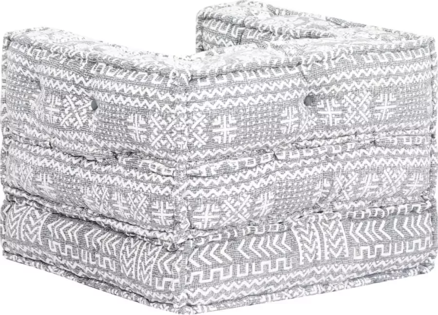 Maison Exclusive Poef modulair stof lichtgrijs - Foto 2