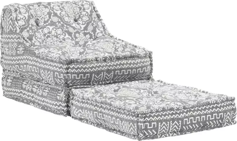 Maison Exclusive Poef modulair stof lichtgrijs - Foto 3