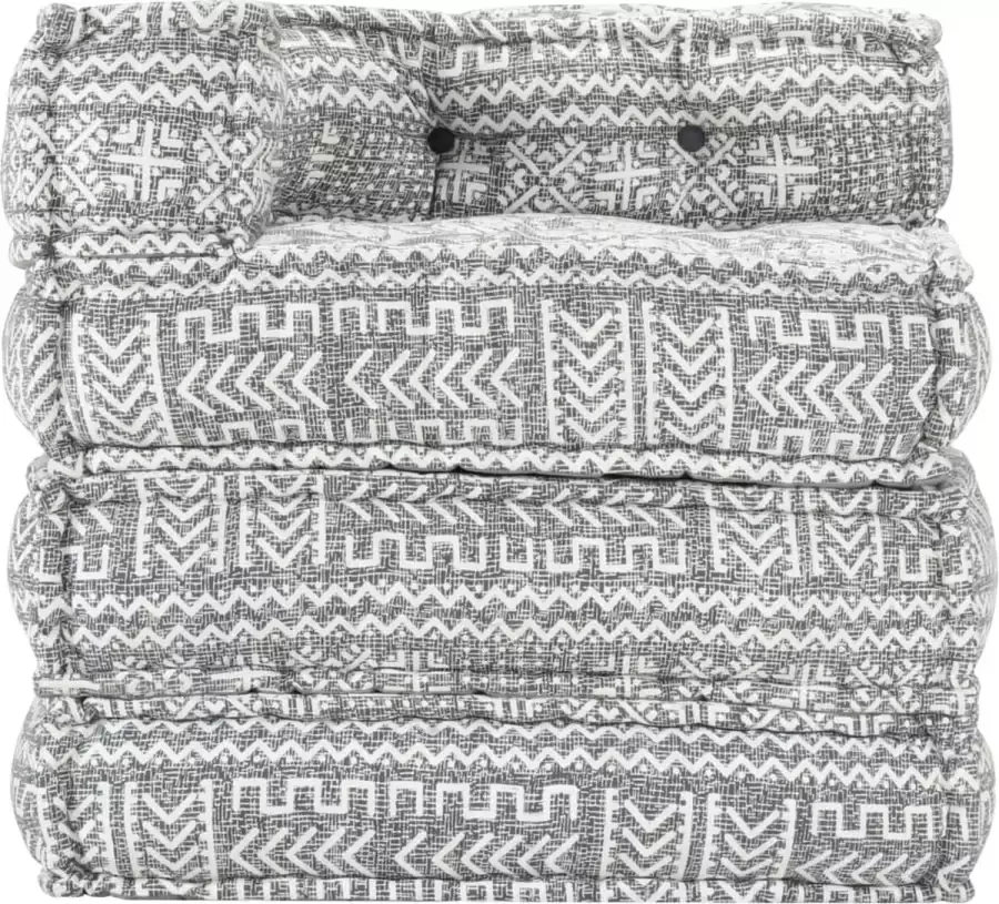 Maison Exclusive Poef modulair stof lichtgrijs - Foto 4