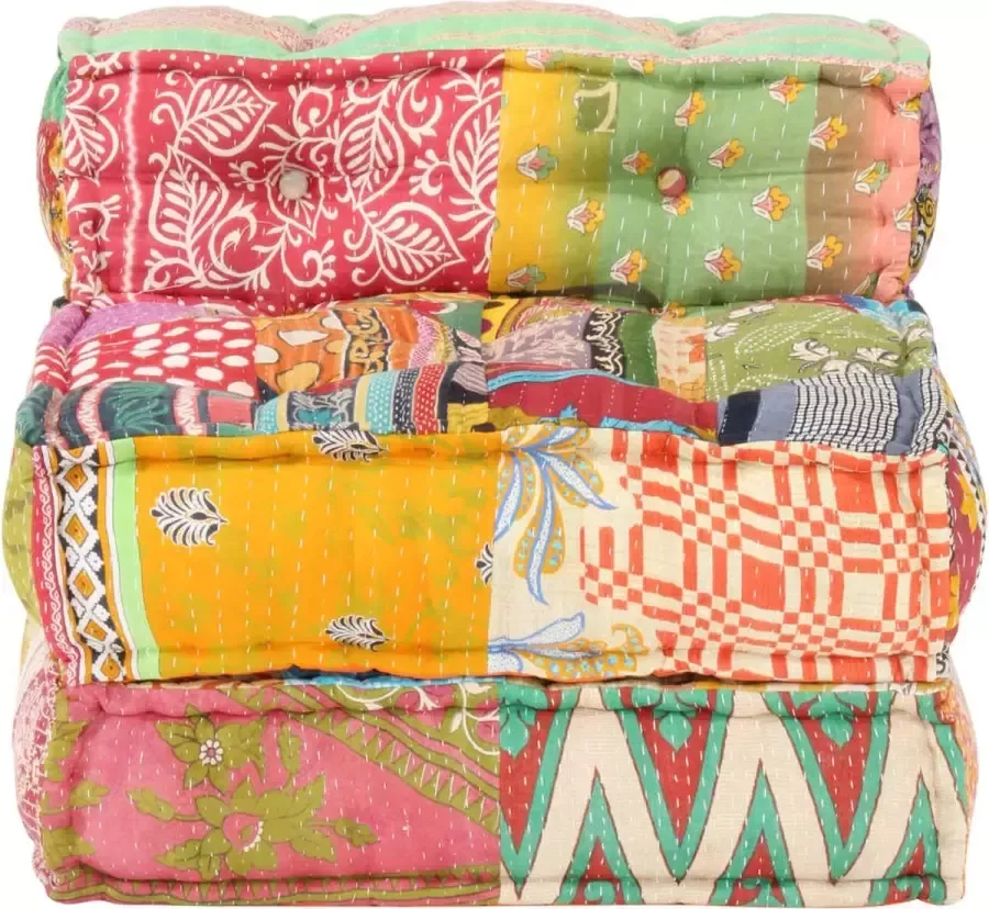 Maison Exclusive Poef modulair stof patchwork - Foto 2