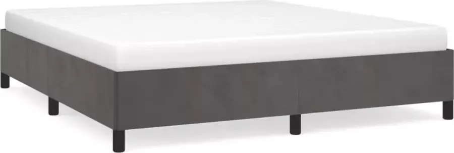 Maison Exclusive Prolenta Premium Bedframe fluweel donkergrijs 180x200 cm