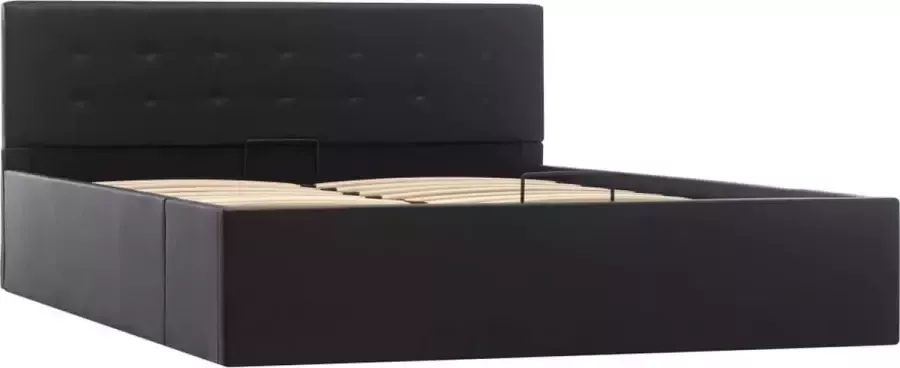 Maison Exclusive Prolenta Premium Bedframe hydraulisch kunstleer zwart 140x200 cm
