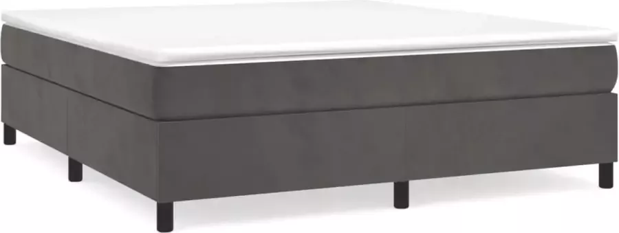 Maison Exclusive Prolenta Premium Boxspringframe fluweel donkergrijs 180x200 cm