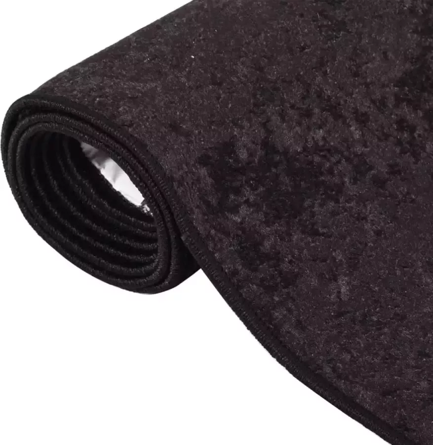 Maison Exclusive Prolenta Premium Vloerkleed wasbaar anti-slip 160x230 cm antracietkleurig