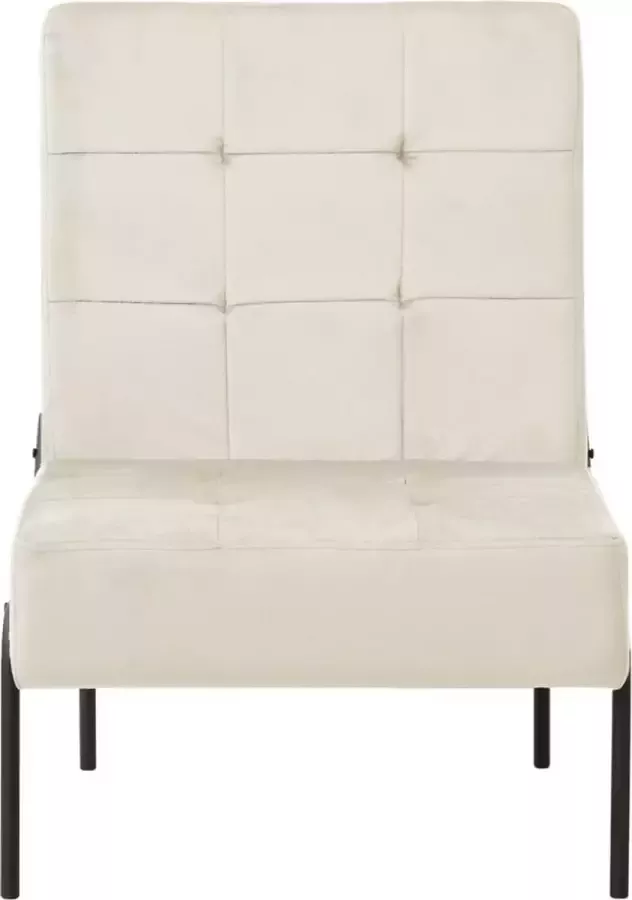 Maison Exclusive Relaxstoel 65x79x87 cm fluweel crèmewit
