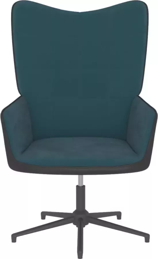 Maison Exclusive Relaxstoel fluweel en PVC blauw