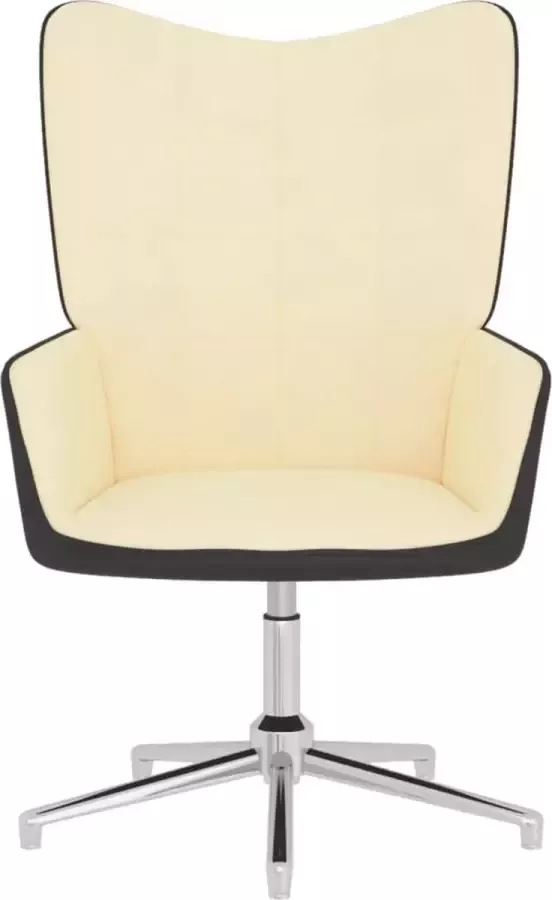 Maison Exclusive Relaxstoel fluweel en PVC crèmewit
