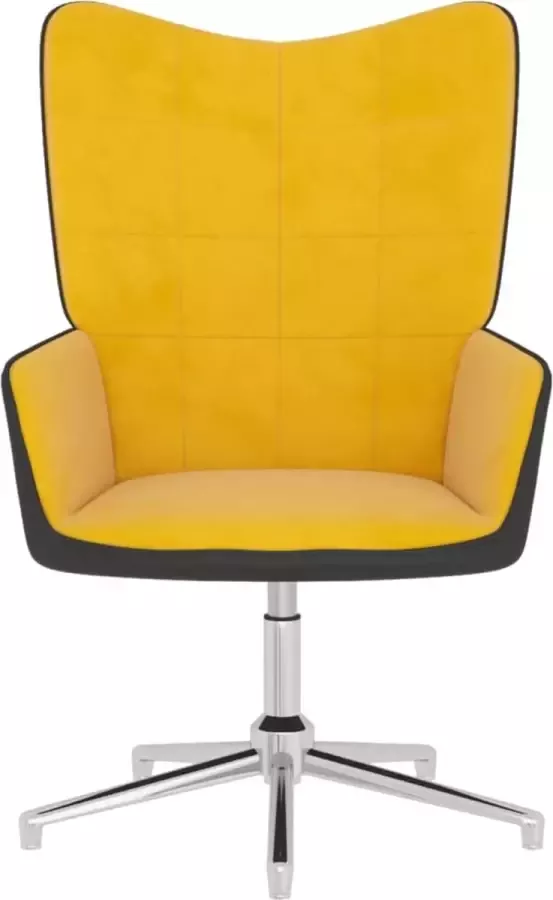 Maison Exclusive Relaxstoel fluweel en PVC mosterdgeel