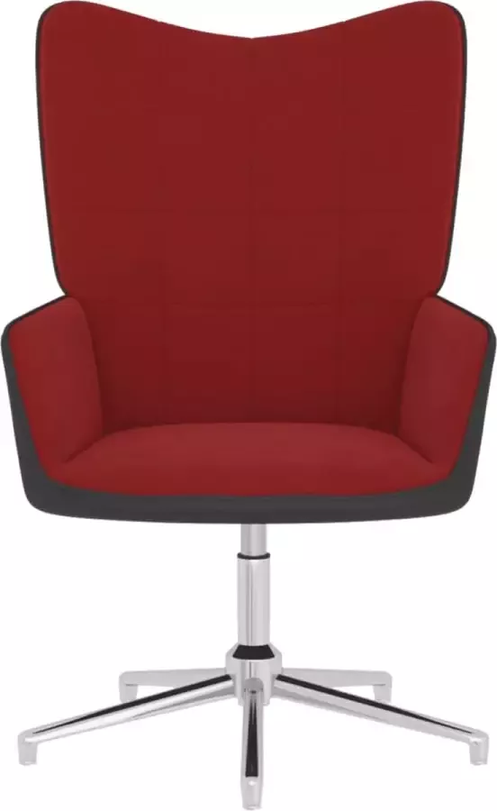 Maison Exclusive Relaxstoel fluweel en PVC wijnrood