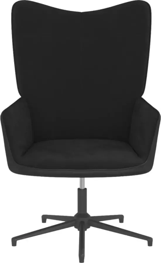 Maison Exclusive Relaxstoel fluweel en PVC zwart