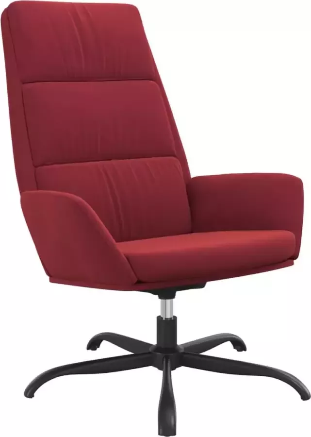 Maison Exclusive Relaxstoel fluweel wijnrood - Foto 2