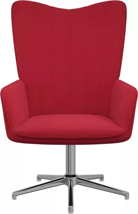 Maison Exclusive Relaxstoel fluweel wijnrood