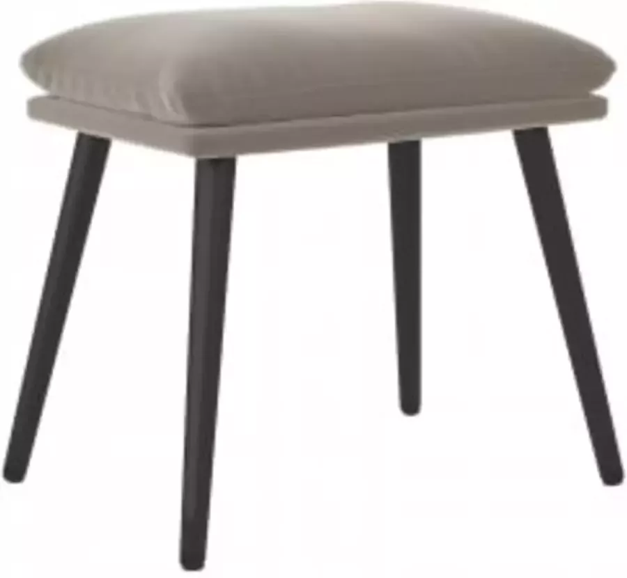 Maison Exclusive Relaxstoel met voetenbank fluweel lichtgrijs