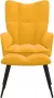 Maison Exclusive Relaxstoel met voetenbank fluweel mosterdgeel - Thumbnail 3