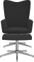 Maison Exclusive Relaxstoel met voetenbank fluweel zwart - Thumbnail 2