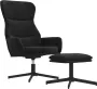 Maison Exclusive Relaxstoel met voetenbank fluweel zwart - Thumbnail 5