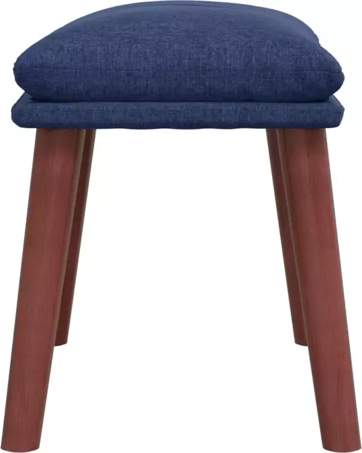 Maison Exclusive Relaxstoel met voetenbank stof blauw