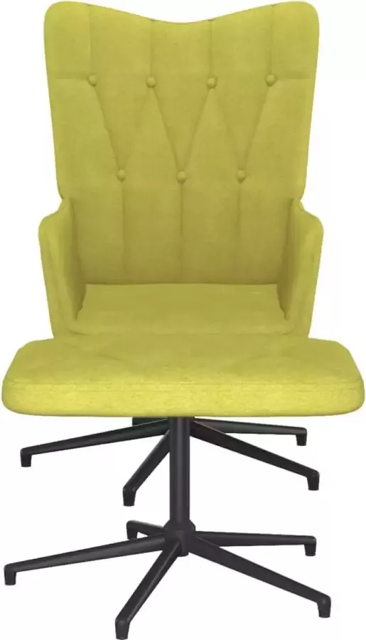 Maison Exclusive Relaxstoel met voetenbank stof groen
