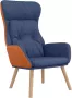 Maison Exclusive Relaxstoel stof en PVC blauw - Thumbnail 1