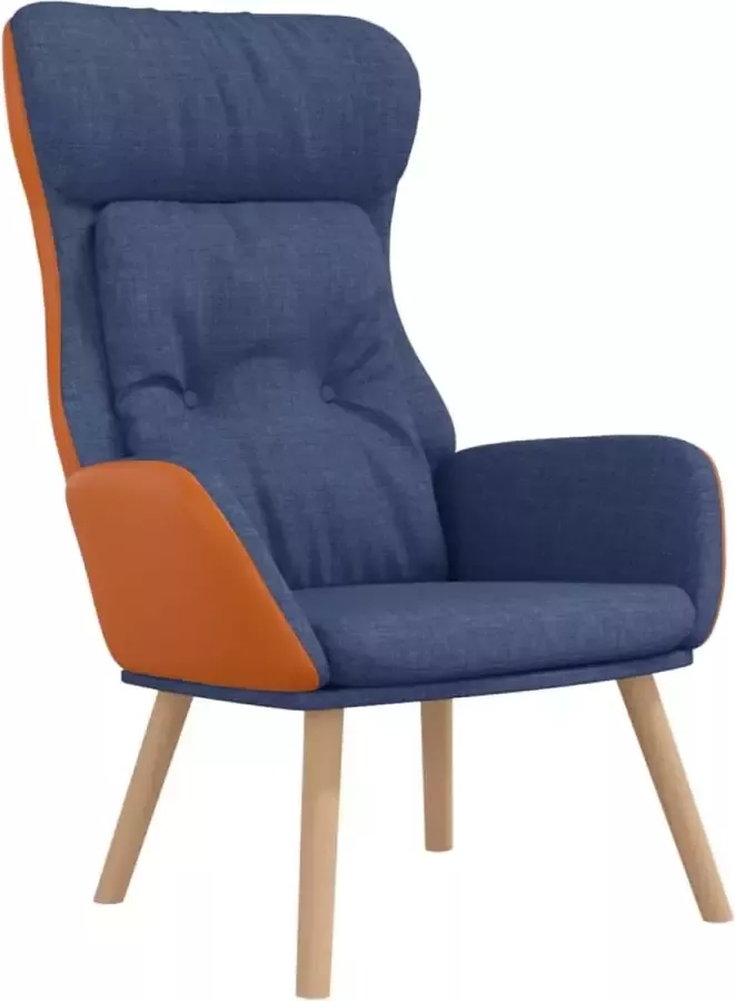 Maison Exclusive Relaxstoel stof en PVC blauw